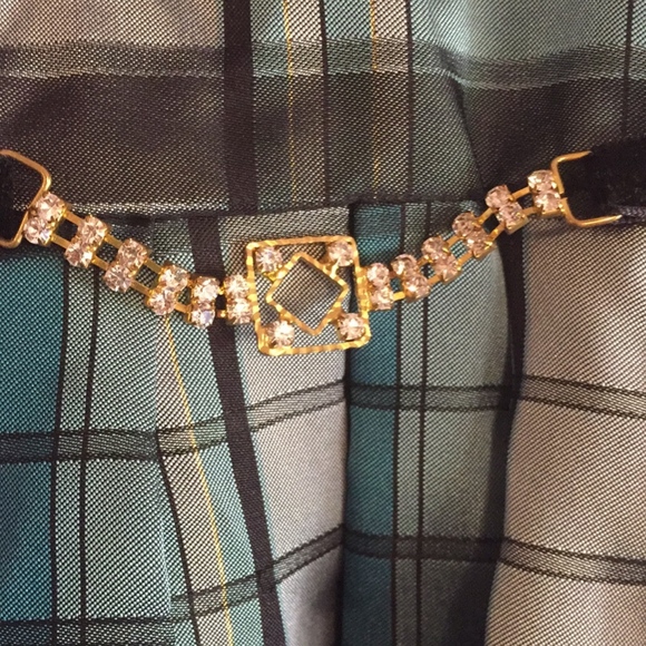 Pippa & Julie turquoise plaid holiday dress. 12M - Picture 3 of 5